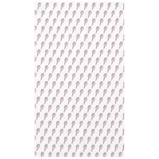 テクスチャ加工された手描きのウェディングミラー テーブルクロス (正面)