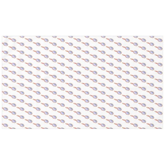 テクスチャ加工された手描きのウェディングミラー テーブルクロス (正面(横))