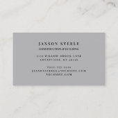 テクスチャ加工された打ち出し金属 名刺 (裏面)