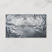 テクスチャ加工された打ち出し金属 名刺 (正面)