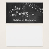 テクスチャ加工された黒板、ライトアドバイスと願い事 (正面&裏面)