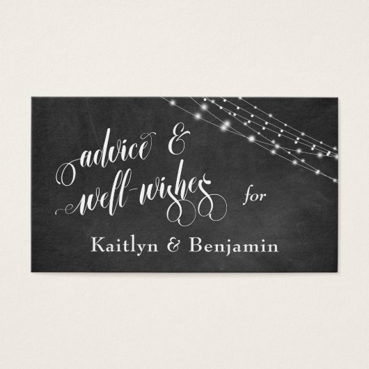 テクスチャ加工された黒板、ライトアドバイスと願い事 (正面)