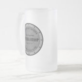 テクスチャ効果ショップショップワークショップシェッドマンケーブ フロストグラスビールジョッキ (正面左)