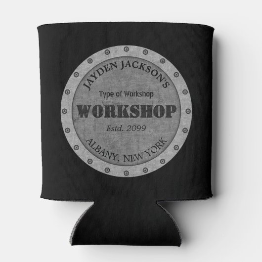 テクスチャ効果ショップワークショップシェッドクーラーボックス 缶クーラー (裏面)