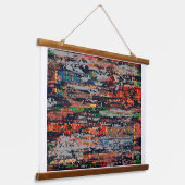 テクスチャ効果 吊り下げ型タペストリー (傾斜あり)