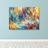 テクスチャ厚絵を描抽象芸術 キャンバスプリント (インサイチュ (ウッドフロア))