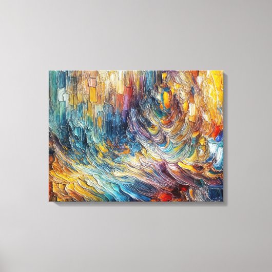 テクスチャ厚絵を描抽象芸術 キャンバスプリント (正面)