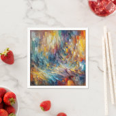 テクスチャ厚絵を描抽象芸術 スタンダードカクテルナプキン (インサイチュ)