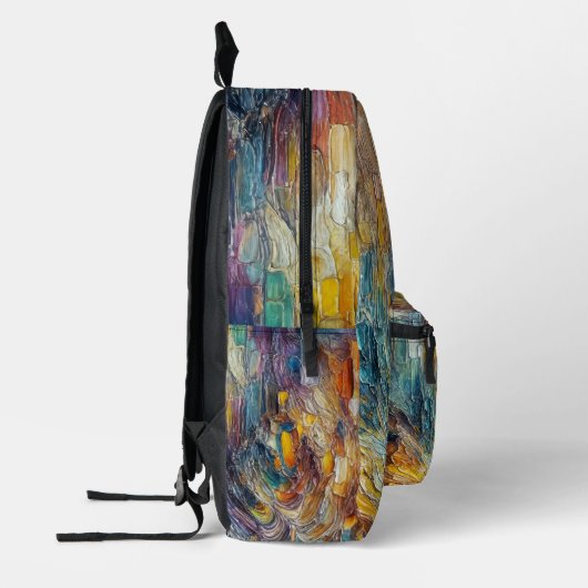 テクスチャ厚絵を描抽象芸術 プリントバックパック (左)