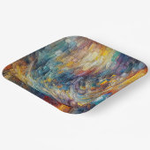 テクスチャ厚絵を描抽象芸術 ペーパープレート (傾斜あり)