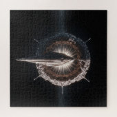 テクスチャ図形(深いの暗い外部空間) ジグソーパズル (横)