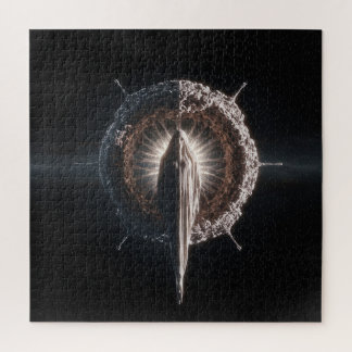 テクスチャ図形(深いの暗い外部空間) ジグソーパズル