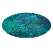 テクスチャ大理石の青とターコイズ自然 カッティングボード (角)