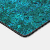 テクスチャ大理石の青とターコイズ自然 デスクマット (コーナー)