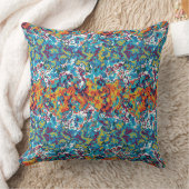 テクスチャ抽象芸術カラフル旋回パターン クッション (ブランケット)