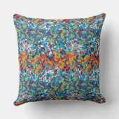 テクスチャ抽象芸術カラフル旋回パターン クッション (裏面)