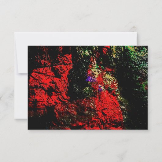 テクスチャ抽象芸術招待状、リサイクルプラスチック写真 招待状 (正面)