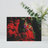 テクスチャ抽象芸術招待状、リサイクルプラスチック写真 招待状 (スタンド正面)