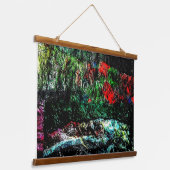 テクスチャ抽象芸術木材トップウォールタペストリー、暗 吊り下げ型タペストリー (傾斜あり)
