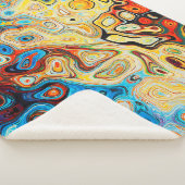 テクスチャ抽象芸術構造カラフル シェルパブランケット (3/4)