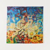 テクスチャ抽象芸術構造カラフル タペストリー (正面(横))