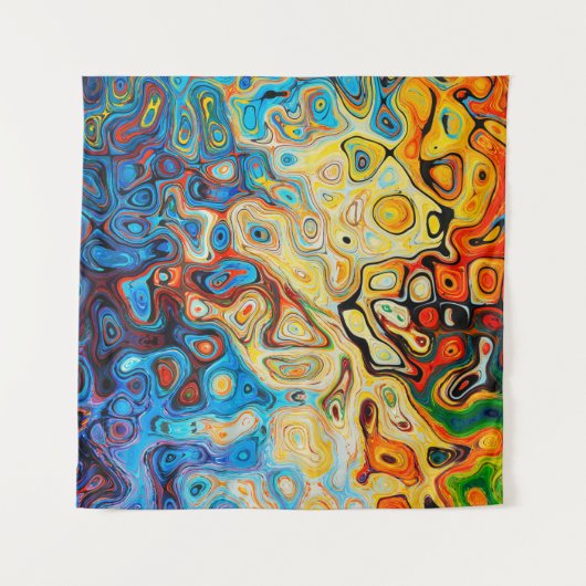 テクスチャ抽象芸術構造カラフル タペストリー (正面)