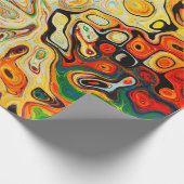 テクスチャ抽象芸術構造カラフル ラッピングペーパー (角)