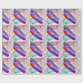 テクスチャ抽象芸術水の色 ラッピングペーパー (フラット)