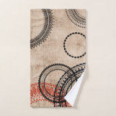 テクスチャ最小化図形パターン バスタオルセット (ハンドタオル)