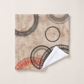 テクスチャ最小化図形パターン バスタオルセット (ウォッシュタオル)