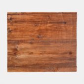 テクスチャ木目の納屋を風化 フリースブランケット (正面(横))