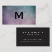 テクスチャ水彩モノグラム 名刺 (正面/裏面)