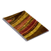 テクスチャ波抽象芸術デコールゴールデンフォイルグリッター ノートブック (右側)