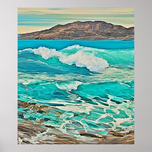 テクスチャ海表示デザイン ポスター (正面)