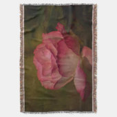 テクスチャ深いピンクローズブランケット スローブランケット (正面縦)