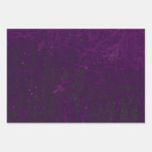 テクスチャ深い紫の素朴ヴィンテージグランジ ラッピングペーパーシート (正面3)