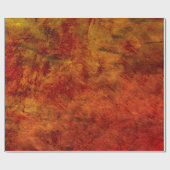 テクスチャ焼きオレンジ茶ヴィンテージアンティーク  ラッピングペーパー (フラット)