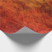 テクスチャ焼きオレンジ茶ヴィンテージアンティーク  ラッピングペーパー (角)