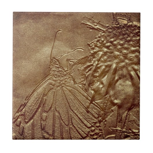 テクスチャ熟成バタフライ自然アートタイル タイル (正面)