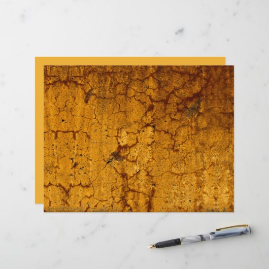 テクスチャ燃えたオレンジ色のヴィンテージ素朴分離 (正面/裏面インサイチュ)