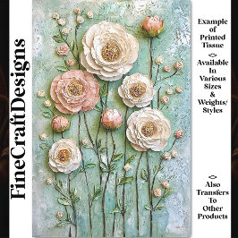 テクスチャ牡丹、コテージガーデンBDL6デコページ 薄葉紙