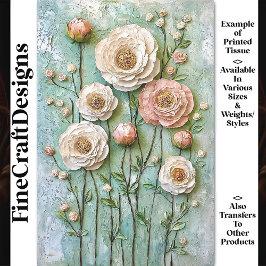テクスチャ牡丹、コテージガーデンBDR6デコページ 薄葉紙