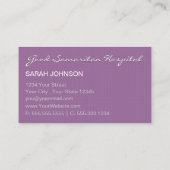 テクスチャ登録済みナースの背景色の選択 名刺 (裏面)