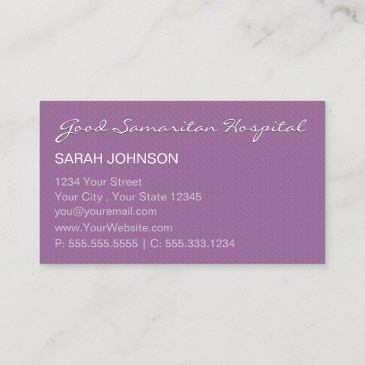 テクスチャ登録済みナースの背景色の選択 名刺 (裏面)