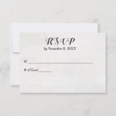 テクスチャ白結婚色 出欠カード (正面)