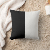 テクスチャ白黒2色半ストライプ角 クッション (ブランケット)