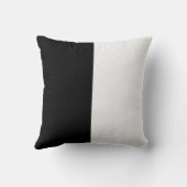 テクスチャ白黒2色半ストライプ角 クッション (裏面)