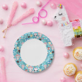 テクスチャ笑いスカル ペーパープレート (パーティー)