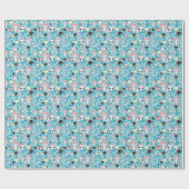 テクスチャ笑いスカル ラッピングペーパー (フラット)