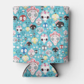 テクスチャ笑いスカル 缶クーラー (正面)